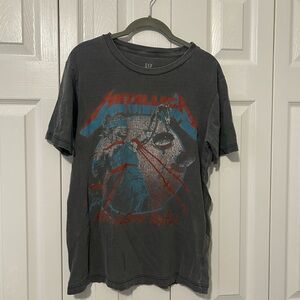 GAP Men's Gray Metallica Graphic Tee